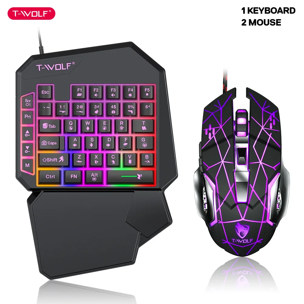 Gaming Keyboard Half - T-WOLF TF900 Set trono tastiera con