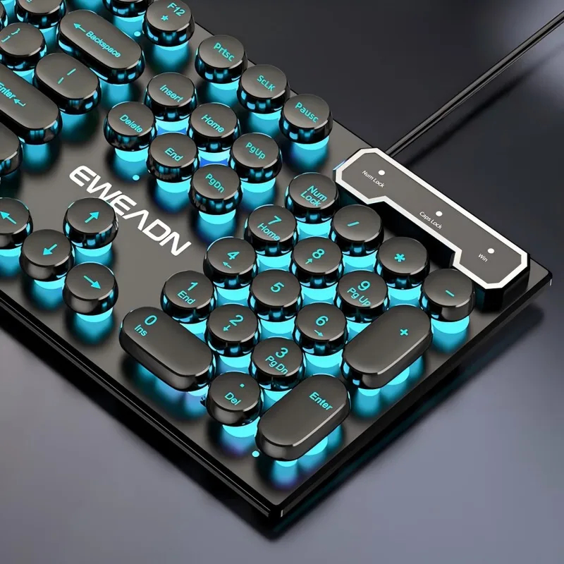 Gaming Keyboard No Rgb - Set Tastiera e Mouse Stile Retrò