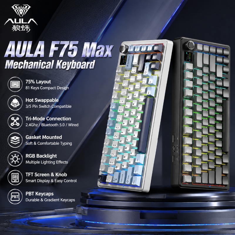 Gaming Keyboard No Rgb - Tastiera Meccanica AULA F75 Max, Layout