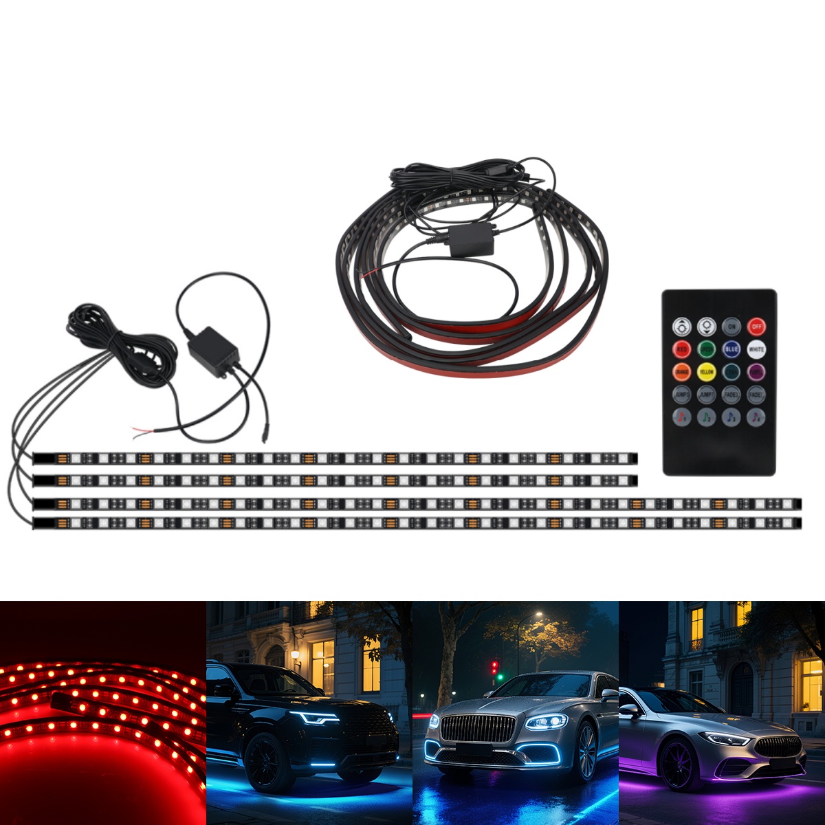 Rgb Underglow Strip - 90 + 120 CM Auto RGB