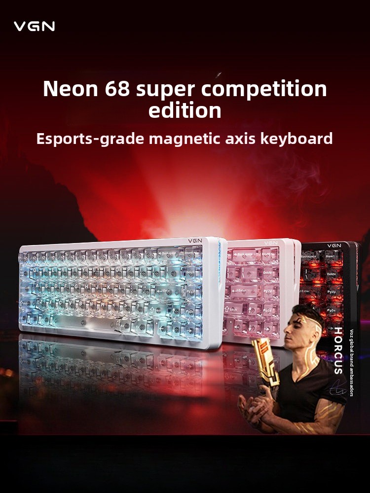 Gaming Keyboard Thocky - Tastiera Magnetica Estetica Neon Personalizzata con