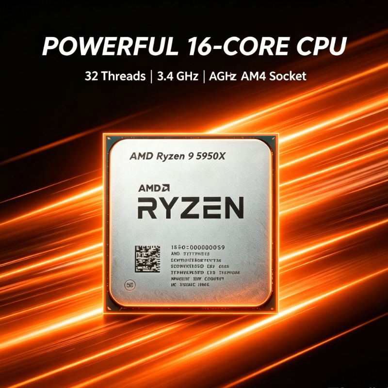 Amd Cpu Ryzen 9 - Ryzen 9 5950X CPU Desktop ad