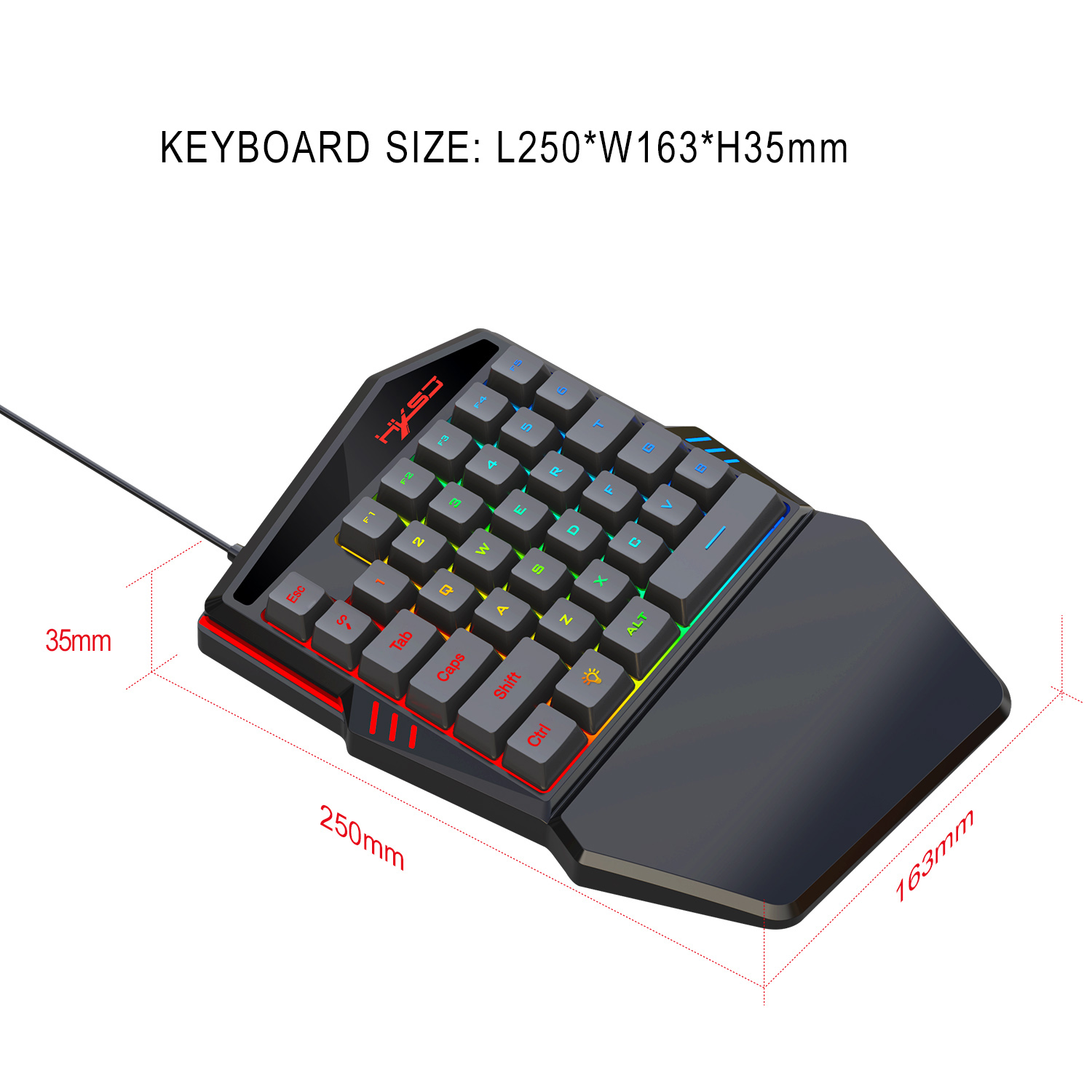 HXSJ V100 V100-2 35 tasti tast - Gaming Keyboard Half recensione e prezzo