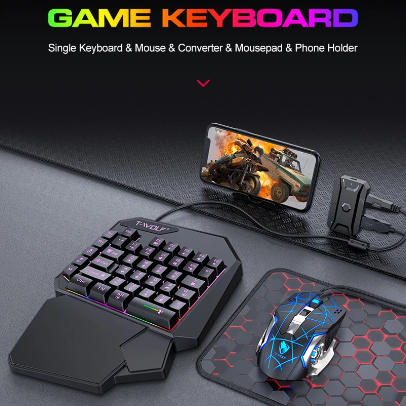 T-WOLF TF900 Set trono tastier - Gaming Keyboard Half recensione e prezzo