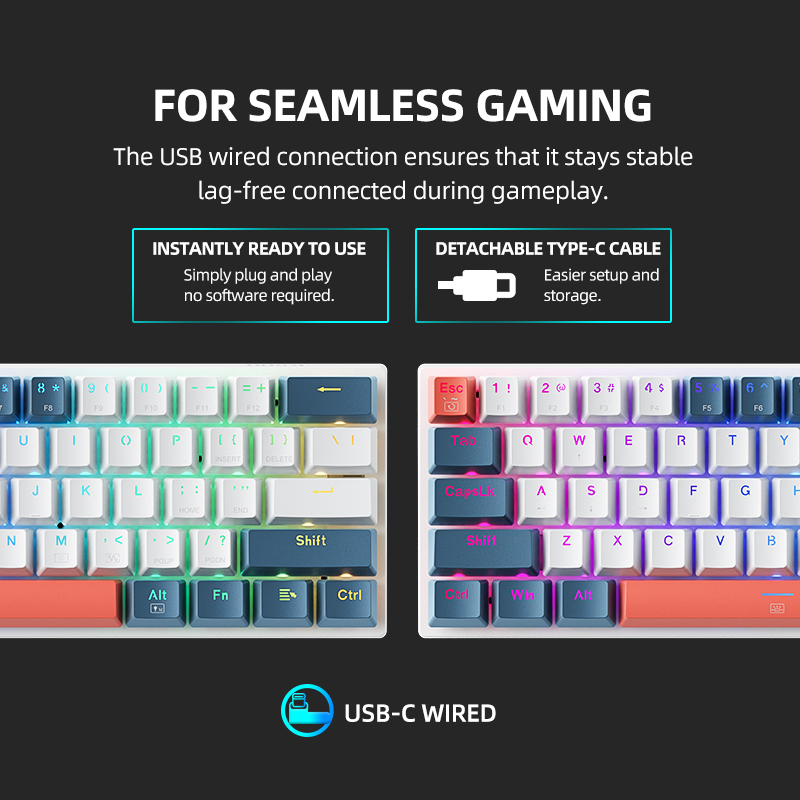 K500-B61 Machenike Mini Keybao - Gaming Keyboard Blue Switches recensione e prezzo