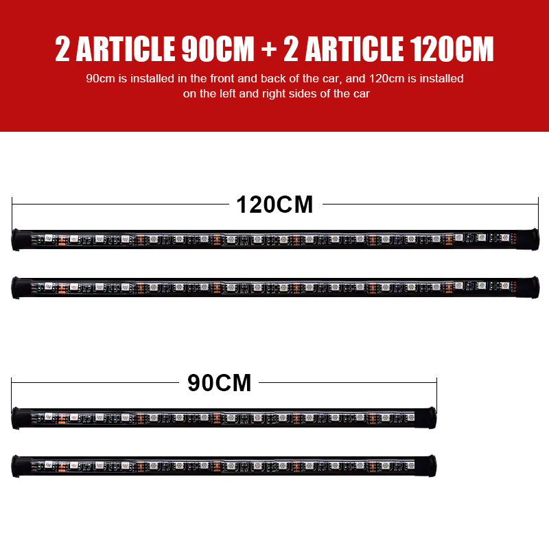 Luci a LED sotto l'auto Luci d - Rgb Underglow Strip recensione e prezzo
