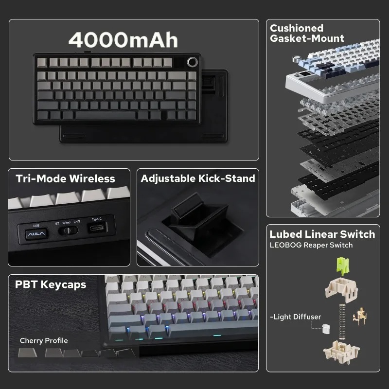 Tastiera Meccanica AULA F75 Ma - Gaming Keyboard No Rgb recensione e prezzo