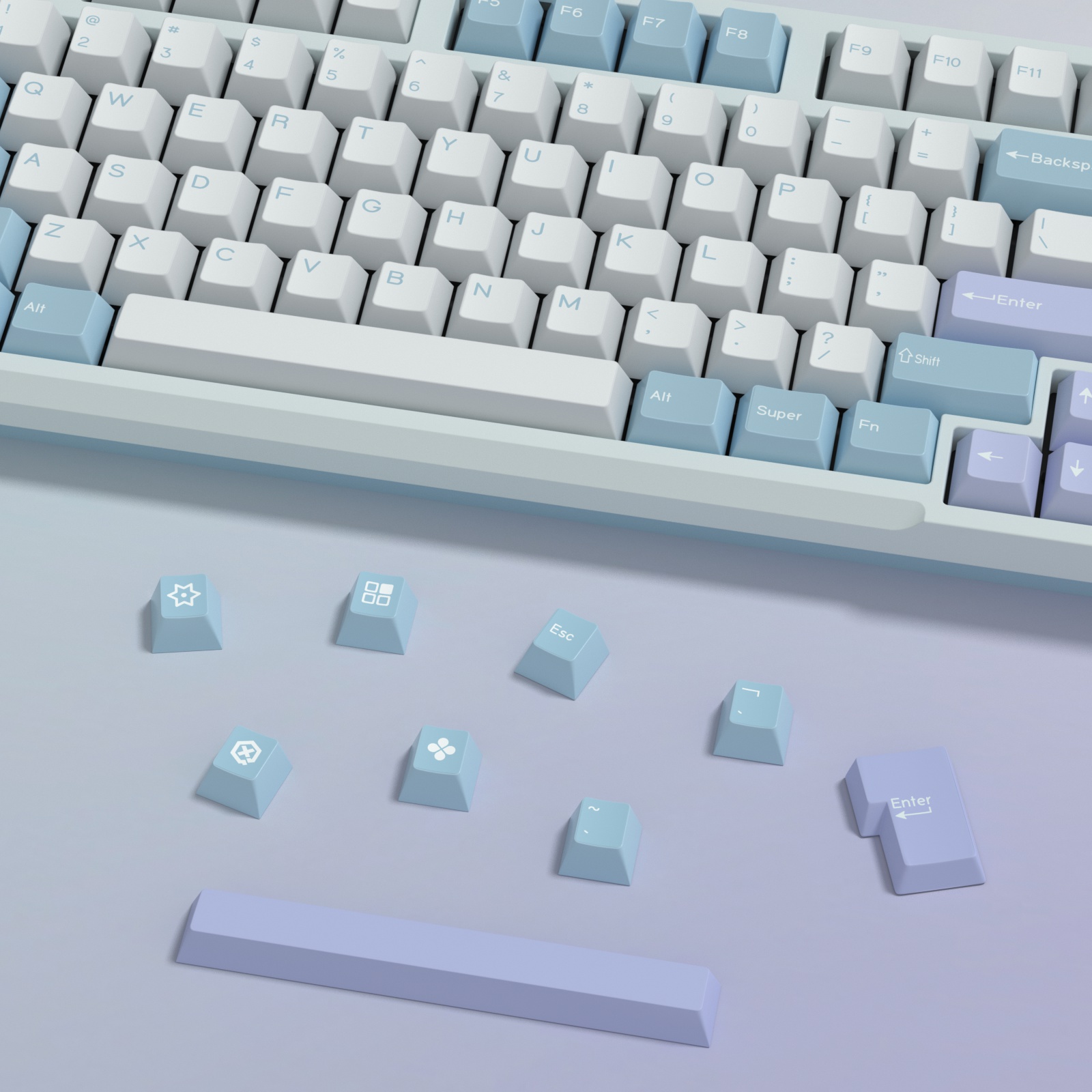 KBDiy GMK Illusion Keycap Cher - Gaming Keyboard No Number Pad recensione e prezzo