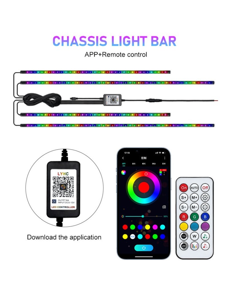 4in1 Auto Flessibile Underglow - Rgb Underglow Strip recensione e prezzo