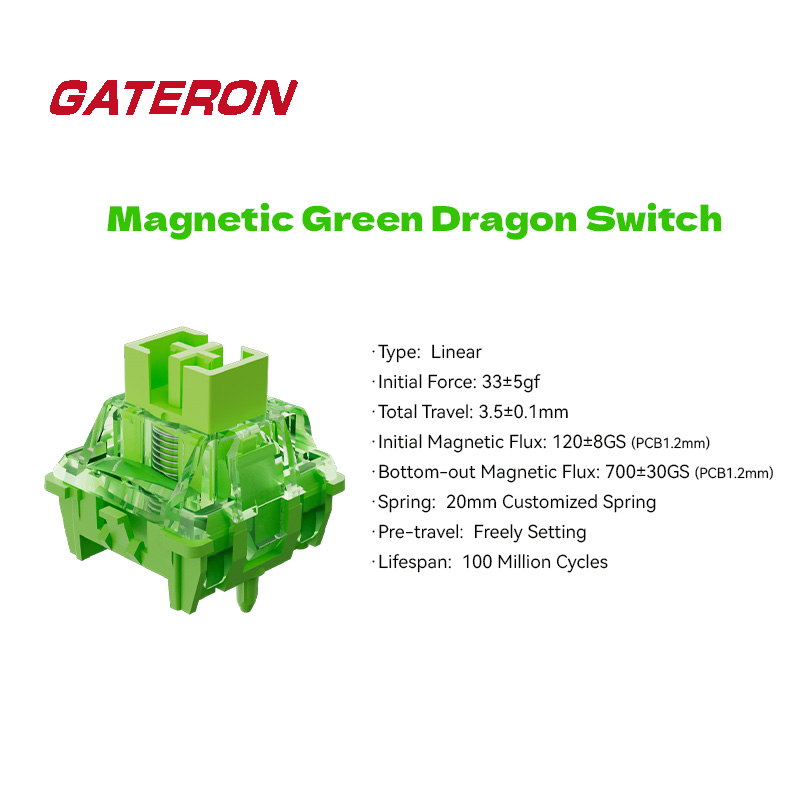 Switch GATERON Magnetic Green  - Gaming Keyboard Hall Effect recensione e prezzo